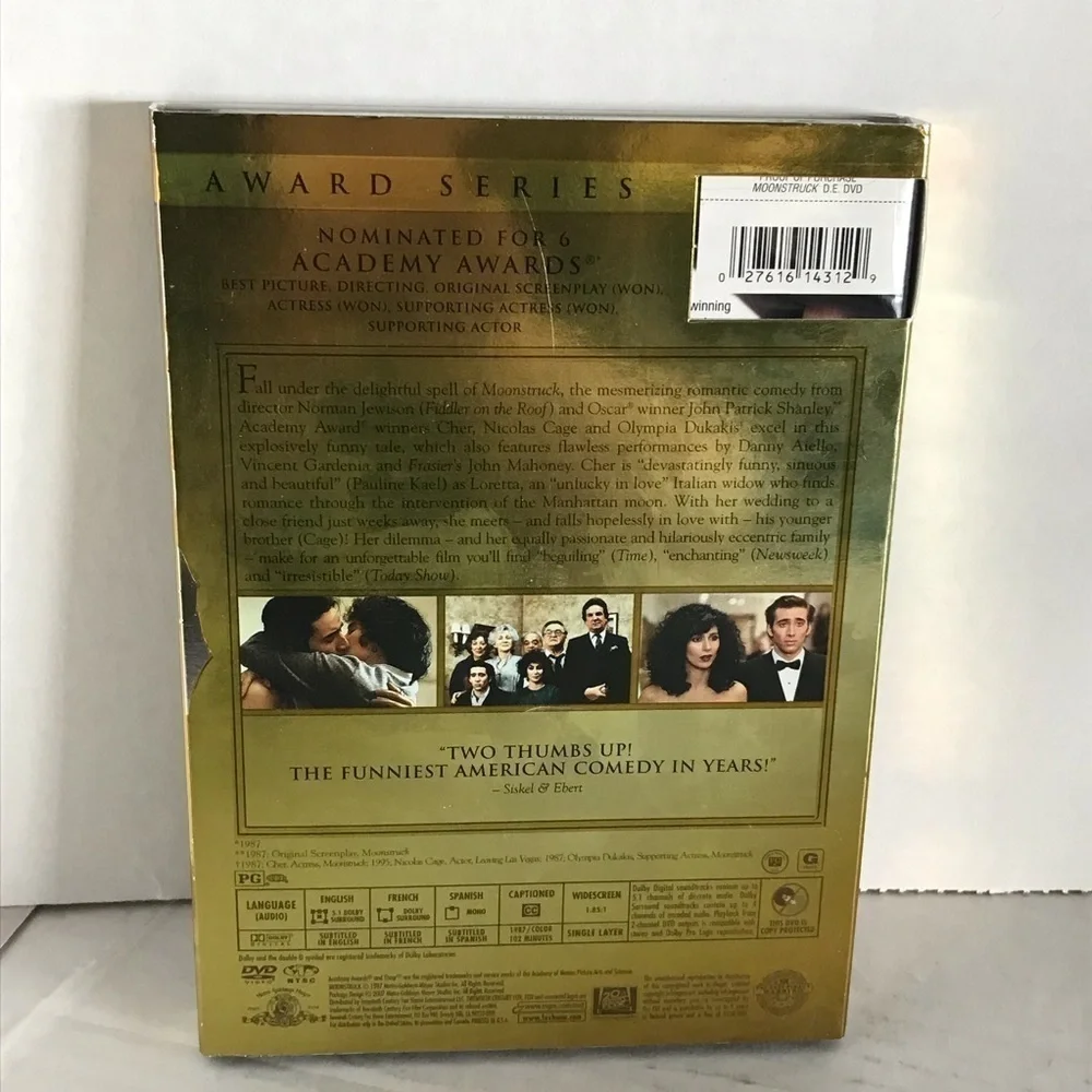 Moonstruck DVD - Deluxe Edition - Award Series